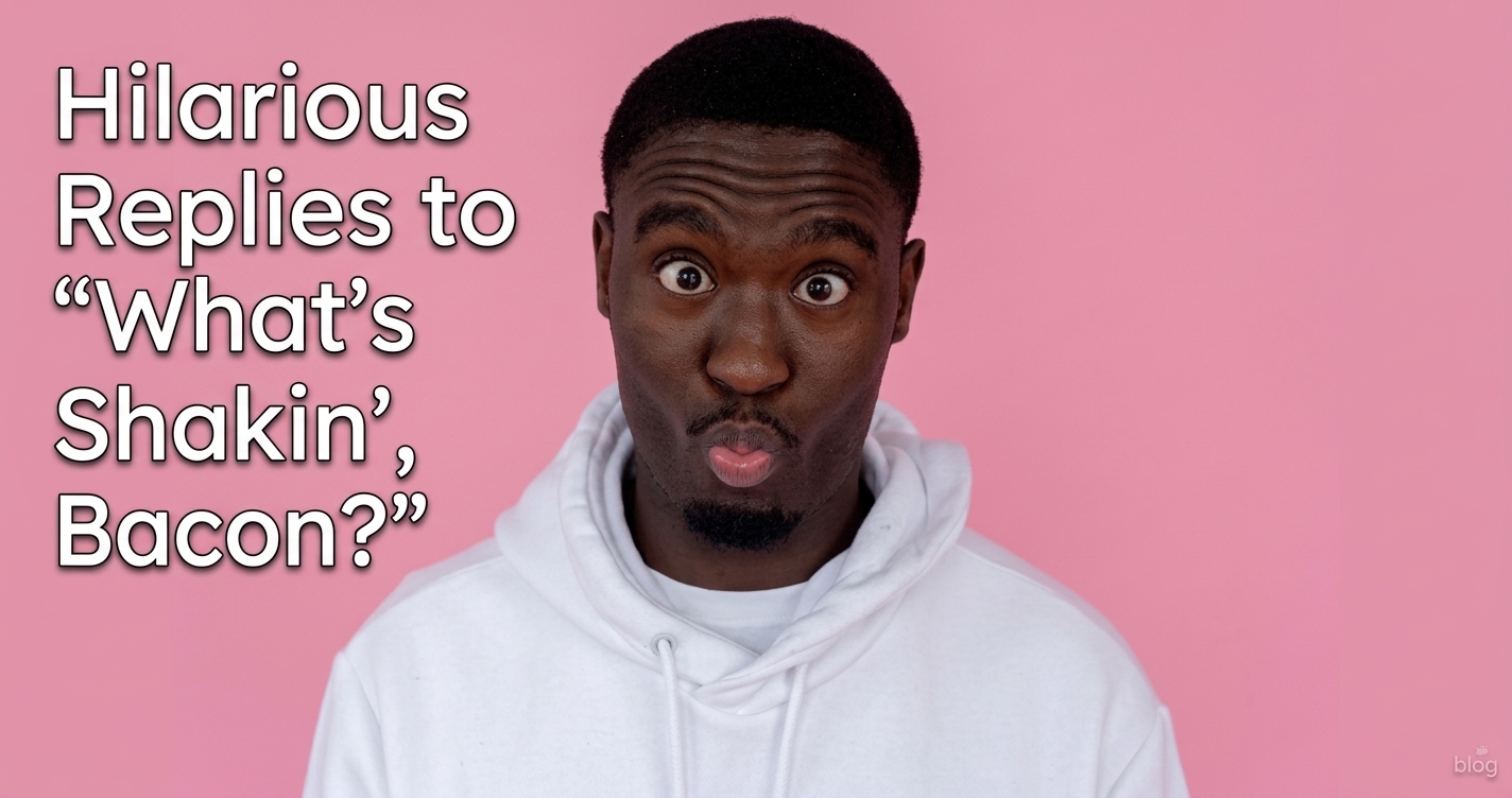 Funny replies to "What's shakin', bacon?" greeting text message