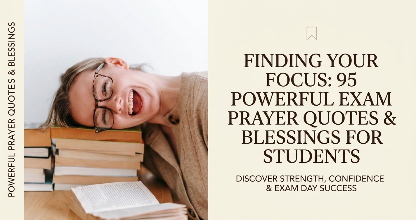95 powerful exam prayer quotes and blessings for students - girl smiling resting on stack of books