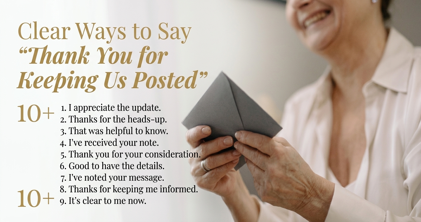 thank you for keeping us posted