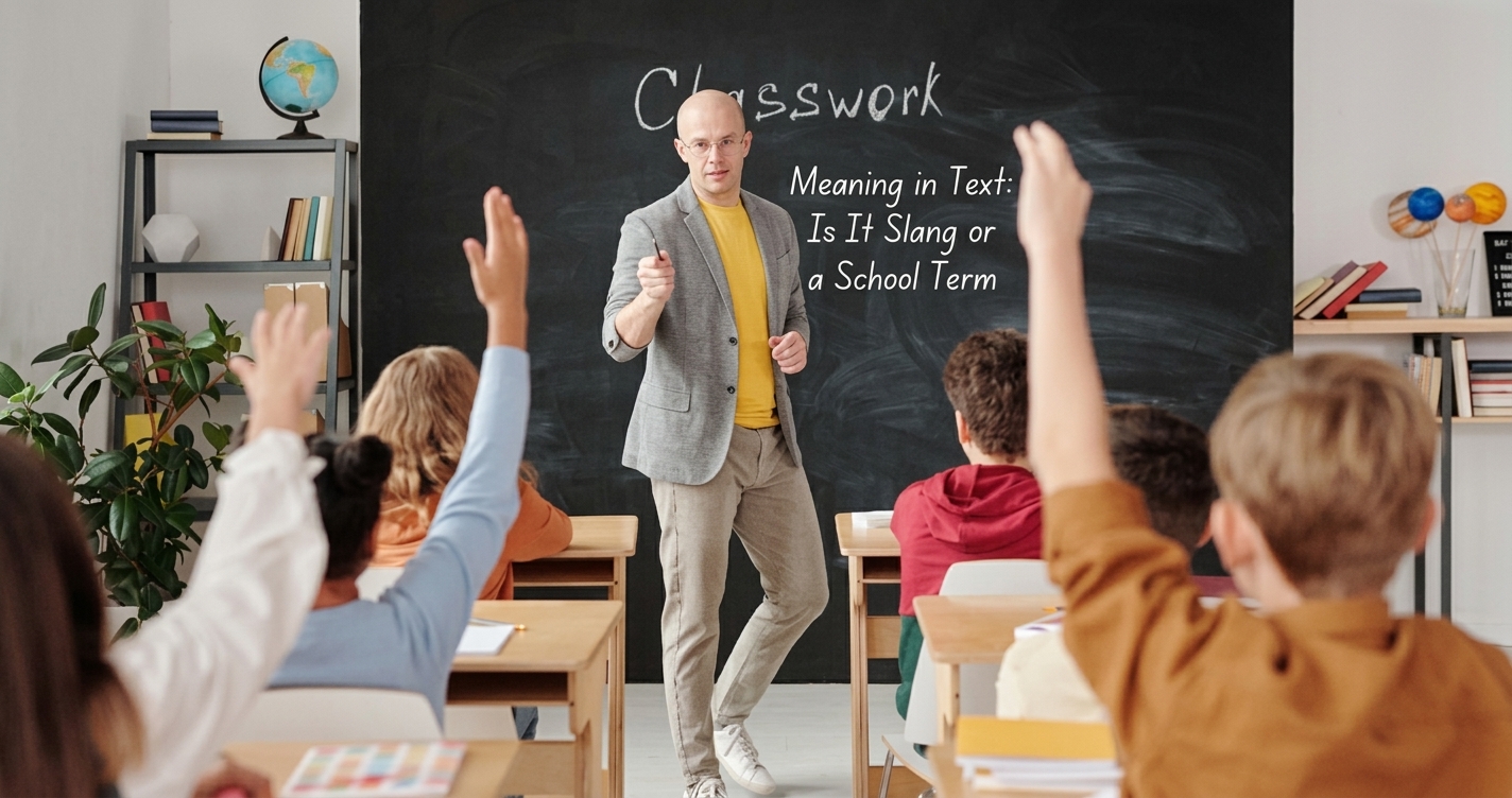 Teacher explaining what PTSO means in text in a classroom setting