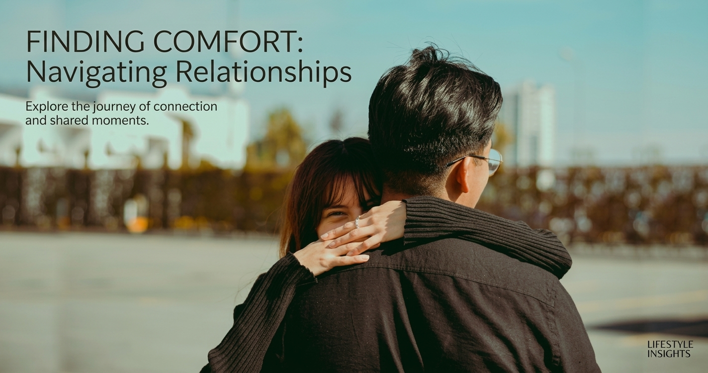 A romantic couple embracing warmly as a sweet reply to reaching safely